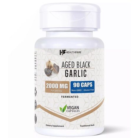 Fermented Black Garlic Extract Dietary Supplement 2000mg (90 Capsules)