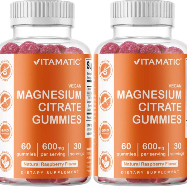 2 Pack Vitamatic Magnesium Citrate Gummies