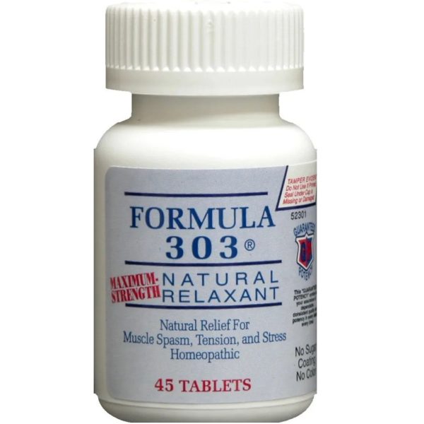 Formula 303 Maximum Strength Natural Muscle Relaxant for Spasms and Cramps