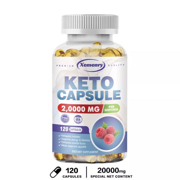 Keto Capsules 20000mg - Pure Ketone Fat Burner Rapid Weight Loss