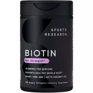 Vegan Biotin 10,000mcg with Coconut Oil